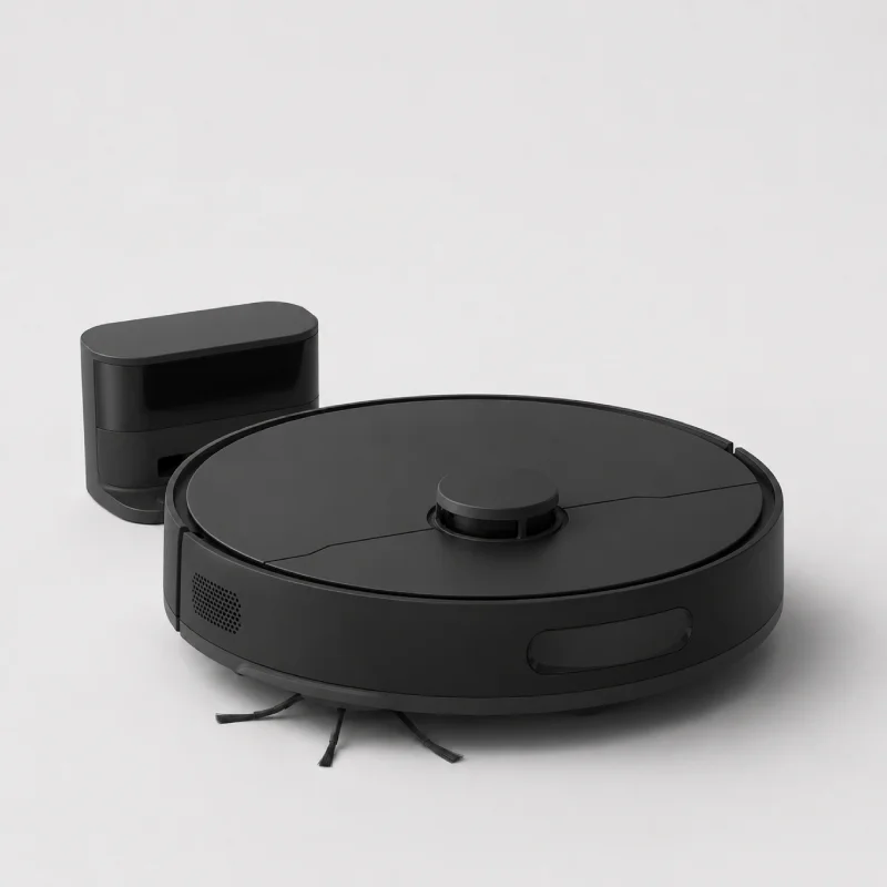 Robot vacuum with charging dock.