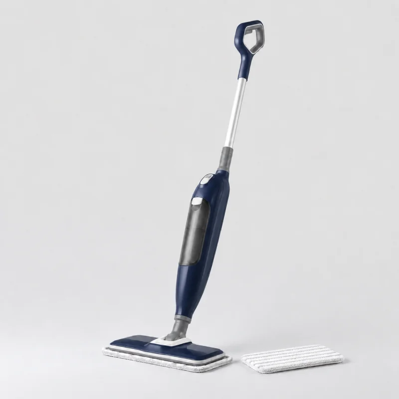 Steam mop with microfiber cleaning pad.